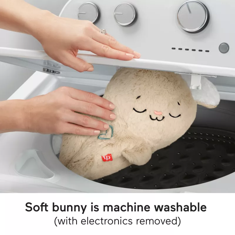 Fisher-Price Soothe & Settle Bunny – Pliusinis zuikis su garsų mašina ir judesiu