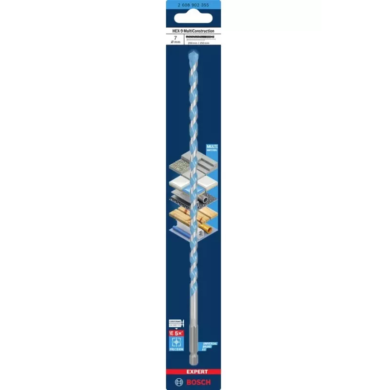 BOSCH Expert 2 608 902 355 gręžtuvas su spiraliniu kotu, 7 mm, 1 vnt.