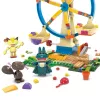MEGA Pokémon Ferris Wheel Fun statybinis žaislų rinkinys su 4 veikėjų figūrėlėmis (393 detalės) vaikams