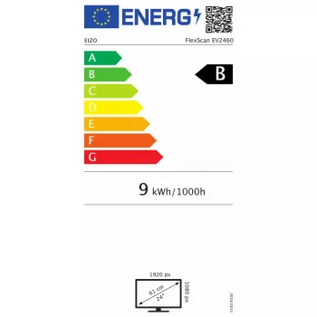 EIZO FlexScan EV2460-WT monitor kompiuteriui 60,5 cm (23,8 colio) 1920 x 1080 pikselių Full HD LCD baltas