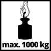 Grandinis keltuvas Einhell TC-CH 1000, 1000 kg, 2,5 m, raudonai sidabrinis