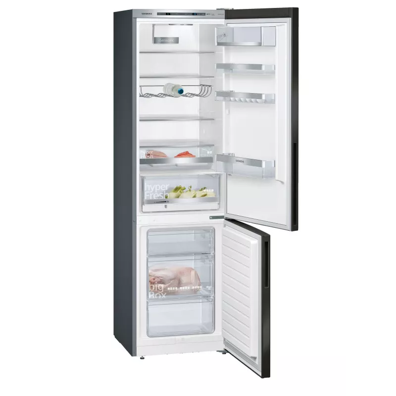 Šaldytuvas-šaldiklis Siemens iQ500 KG39E8XBA, 343 L, juodas, nerūdijantis plienas