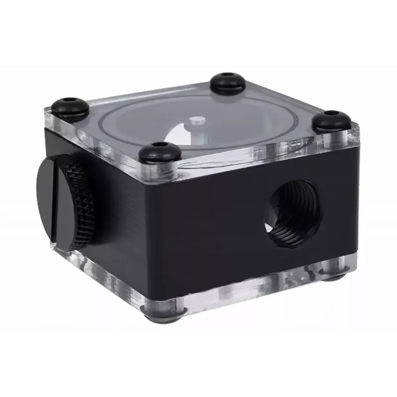 Alphacool Eisfluegel srauto indikatorius G1/4, kvadratinis, acetalas, juodas