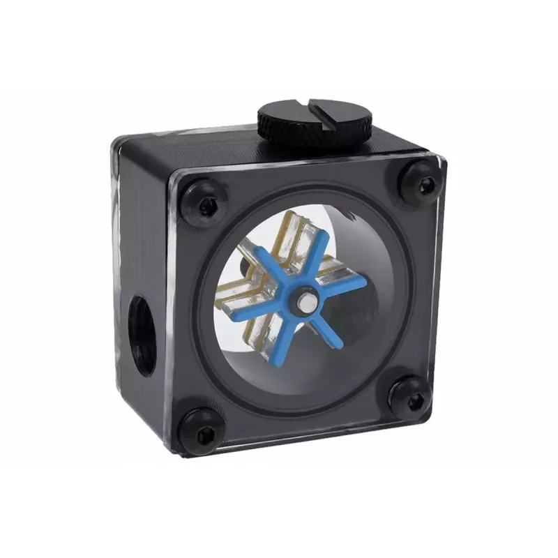 Alphacool Eisfluegel srauto indikatorius G1/4, kvadratinis, acetalas, juodas