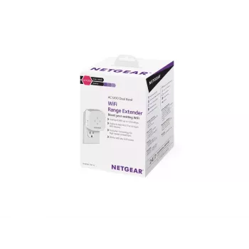 NETGEAR EX6110 AC1200 dviejų juostų WiFi signalo stiprintuvas baltas