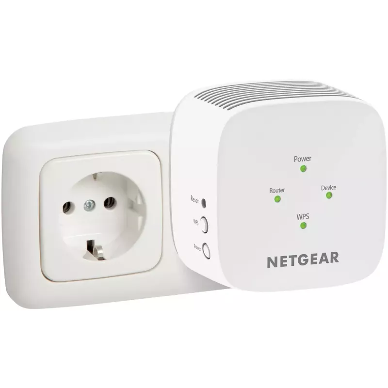 NETGEAR EX6110 AC1200 dviejų juostų WiFi signalo stiprintuvas baltas