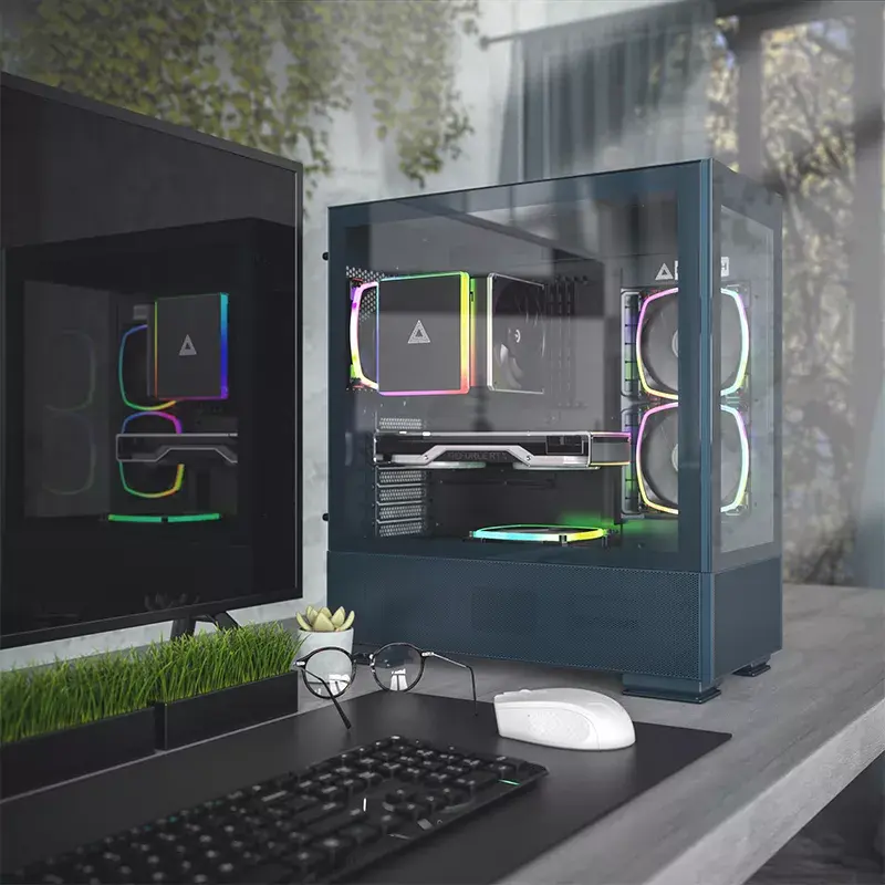 PC korpusas Montech SKY TWO Midi Tower Blue