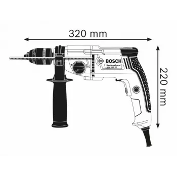 Bosch 0 601 1B2 002 gręžtuvas 500 RPM Belaidis 2,4 kg Juodas, Mėlynas