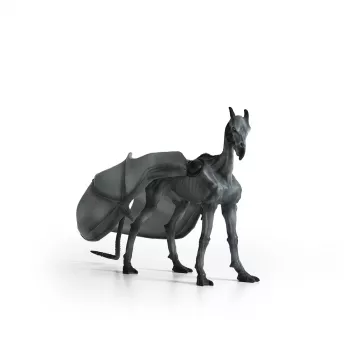 Schleich Thestral – juodas skeletinis arklys su šikšnosparnio sparnais, 6+ metų, Magiškos būtybės