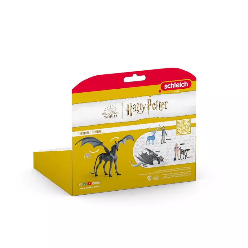Schleich Thestral – juodas skeletinis arklys su šikšnosparnio sparnais, 6+ metų, Magiškos būtybės