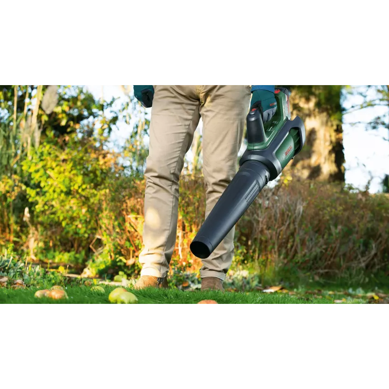 Bosch AdvancedLeafBlower 36V-750 belaidis lapų pūstuvas, 36 V, 1x 2,0 Ah, komplektuojamas su įkrovikliu, 750 m³/h, 100–200 km/h, bešepetėlio tipo, 3,5 kg, žalias ir juodas