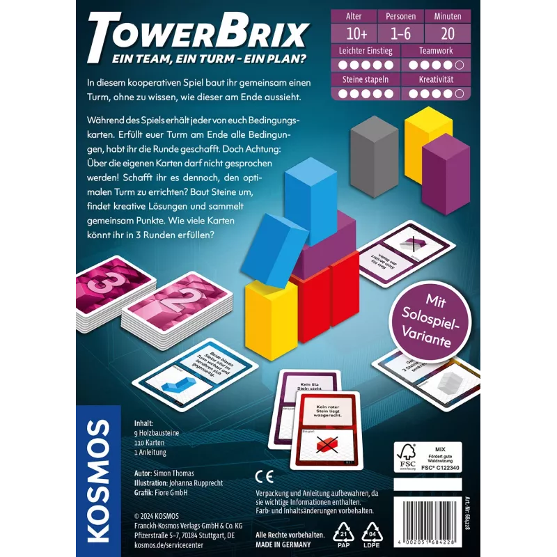 Kosmos TowerBrix stalo žaidimas