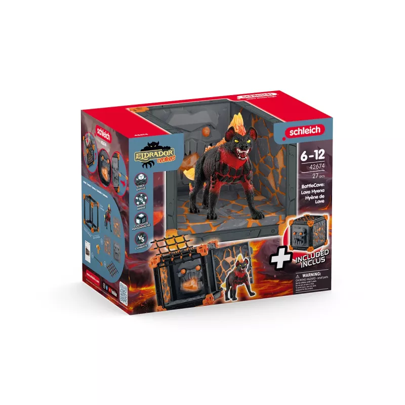 Schleich BattleCave Lava Hyena 42674 – veiksmo/nuotykių žaidimų rinkinys su lavos hiena