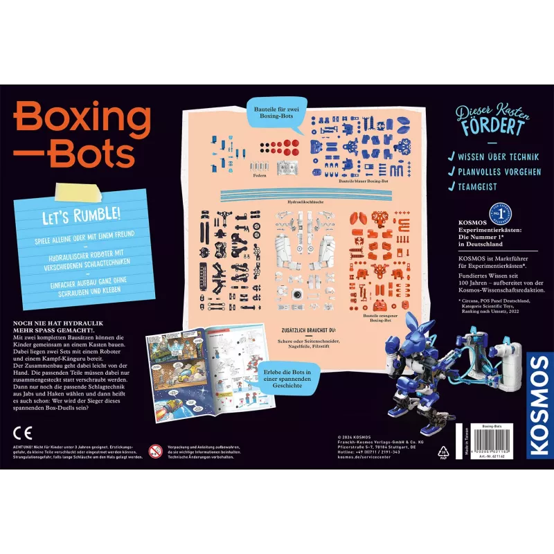 Kosmos Boxing Bots – robotų konstravimo rinkinys, inžinerija, 10+ metų