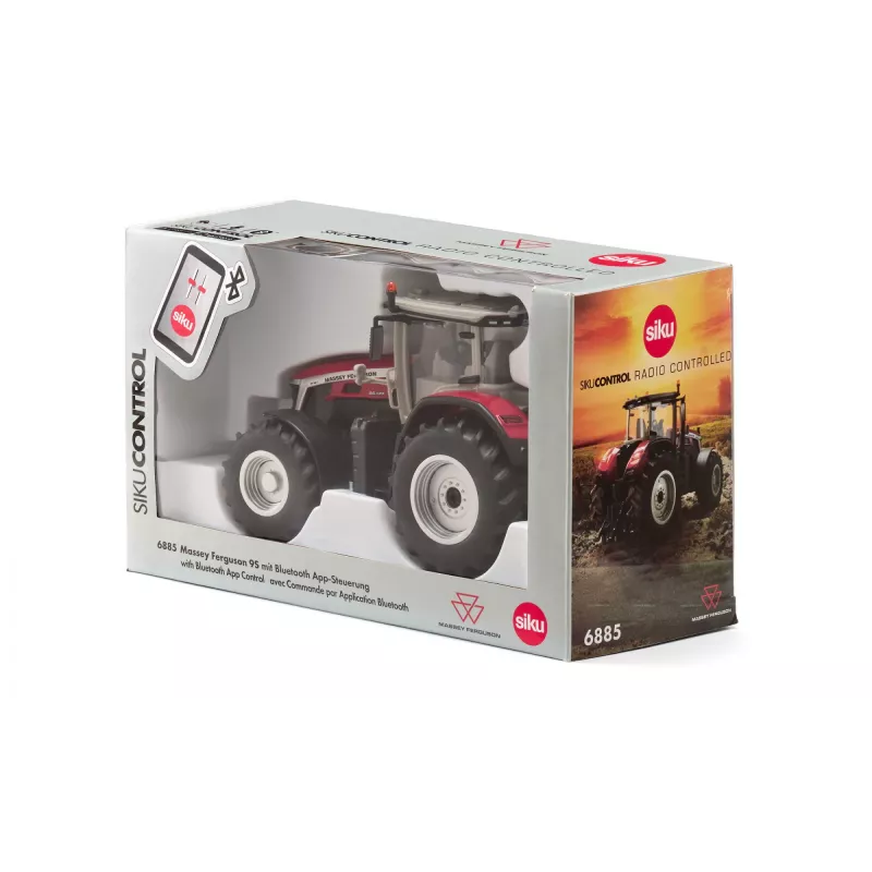 RC modelis Siku Massey Ferguson 9S Bluetooth valdymas per programėlę – traktoriaus kopija, valdoma išmaniuoju telefonu, įkraunamas