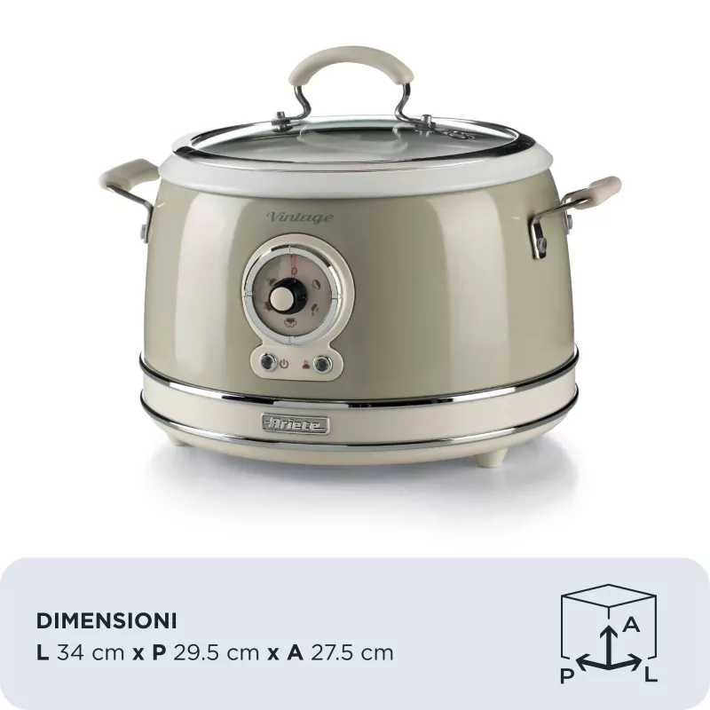 Ariete 2904 ryžių virimo aparatas su keramikiniu dubeniu – 3,5 L, 650 W, smėlio spalvos