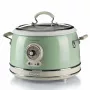 Ryžių virimo aparatas Ariete 2904 – elektrinis ryžių virimo aparatas su keramikiniu dubeniu – naminė suši – multivirklys – Vintage Line – 3,5 L – 650 W – žalias
