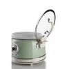 Ryžių virimo aparatas Ariete 2904 – elektrinis ryžių virimo aparatas su keramikiniu dubeniu – naminė suši – multivirklys – Vintage Line – 3,5 L – 650 W – žalias