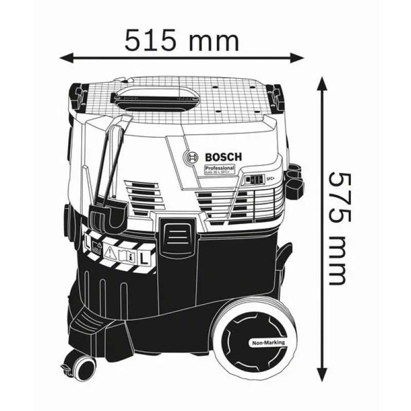 Bosch GAS 35 L SFC+ Professional šlapias-sausas dulkių siurblys 1200 W