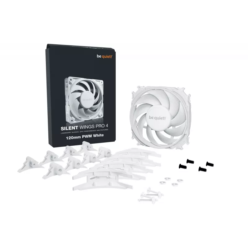 Kompiuterio korpuso ventiliatorius be quiet! BL118 Silent Wings Pro 4 120mm PWM White 12 cm 1 vnt.