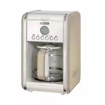 Ariete 1342 amerikinės kavos virimo aparatas, grūdinto stiklo ąsotis, iki 12 puodelių, 24 val. programavimo laikmatis, LCD ekranas, automatinis išsijungimas, 2000 W, plastikas, smėlio spalvos