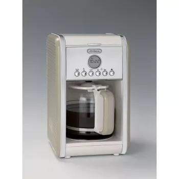 Ariete 1342 amerikinės kavos virimo aparatas, grūdinto stiklo ąsotis, iki 12 puodelių, 24 val. programavimo laikmatis, LCD ekranas, automatinis išsijungimas, 2000 W, plastikas, smėlio spalvos