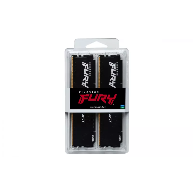 Kingston Technology FURY Beast 32 GB 6000 MT/s DDR5 CL30 DIMM (2 rinkinys) Juoda EXPO