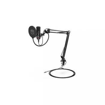 ENDORFY Solum – USB-C laidinis kardioidinis mikrofonas, 16 bitų / 48 kHz, 18–21000 Hz, stalinis laikiklis, 2,9 m kabelis, ausinių išvestis, popfiltras