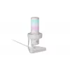 ENDORFY AXIS Streaming White – USB mikrofonas, kardioidinis, 30–18 kHz, 192 kHz/24 bit, stalinis stovas, nutildymas, ausinių išvestis