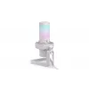 ENDORFY AXIS Streaming White – USB mikrofonas, kardioidinis, 30–18 kHz, 192 kHz/24 bit, stalinis stovas, nutildymas, ausinių išvestis