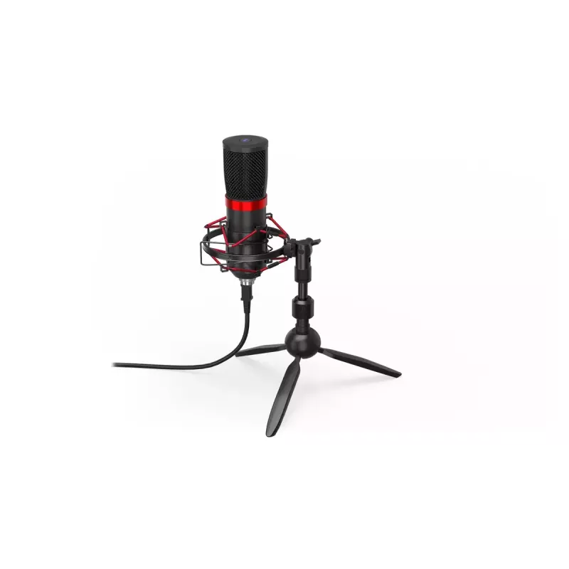 ENDORFY Solum Streaming T – USB laidas, 24 bitų / 48 kHz, 18–21000 Hz, stalinis laikiklis, ausinių išvestis, juoda