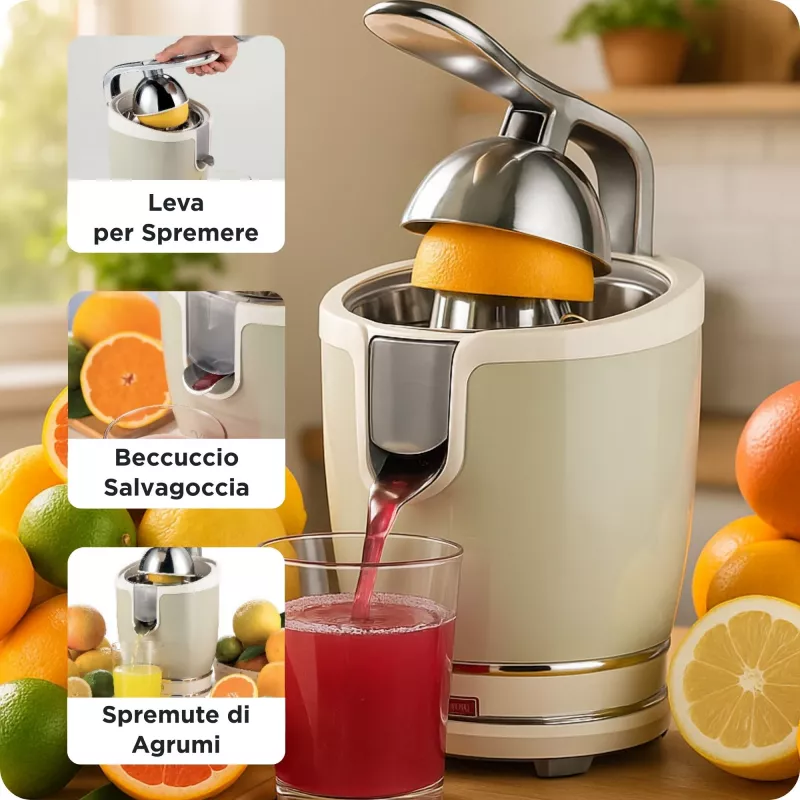 Elektrinė citrusinių vaisių spaudė Ariete 0413/03 0.6L 85W Smėlio spalvos