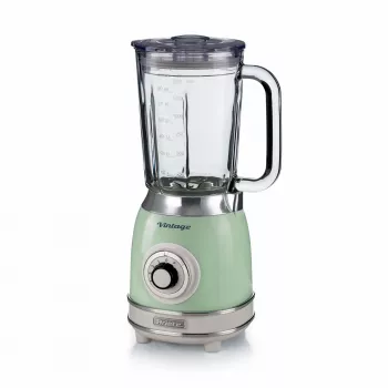 Ariete 583, Retro maišytuvas su 1,5 litro stikliniu dubeniu, 4 nerūdijančio plieno peiliais, 4 greičiais + impulsas, 1000 W, žalias