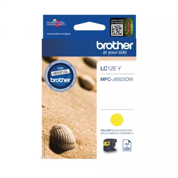 Brother LC12EY original geltona kasetė 1 vnt.