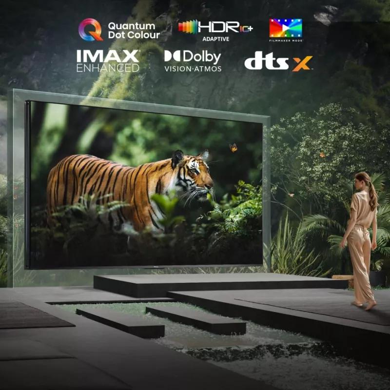 Hisense 85UXNQ 2,16 m (85 colių) 4K Ultra HD išmanusis televizorius su Wi-Fi, juoda/pilka, 700 cd/m²