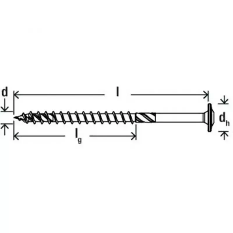 Medienos konstrukcinis varžtas FISCHER PowerFast II 10.0x100 mm plokščia galvutė TX cinkuotas