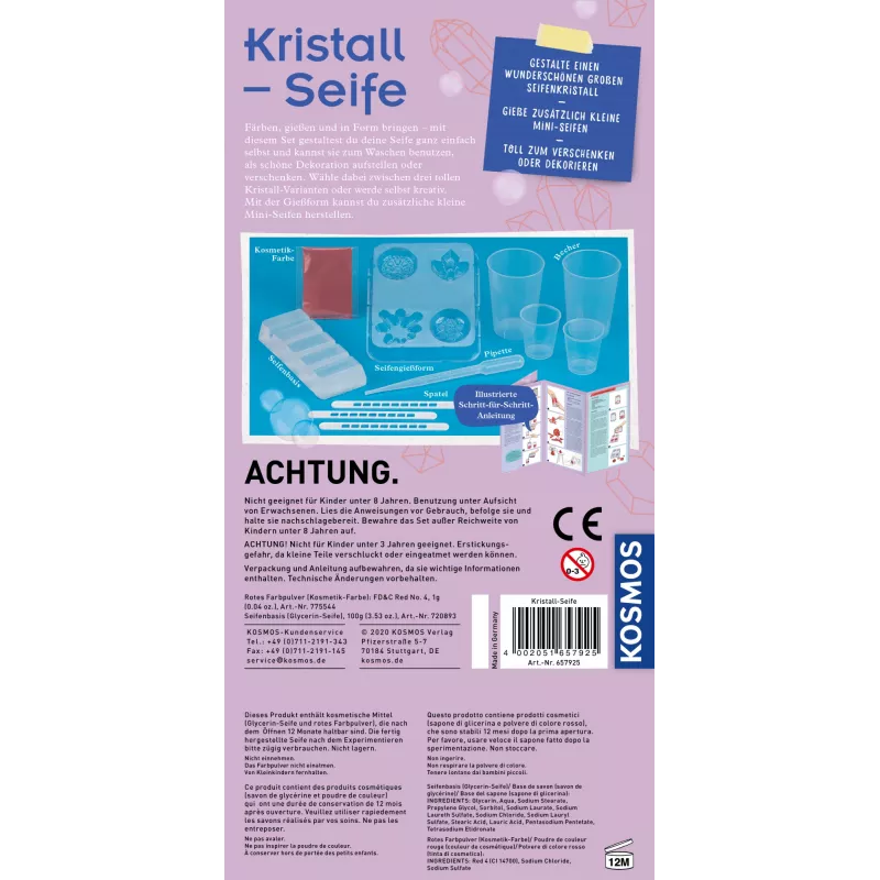 Kosmos 65792 Muilo gaminimo rinkinys, chemija, 8 m., įvairiaspalvis