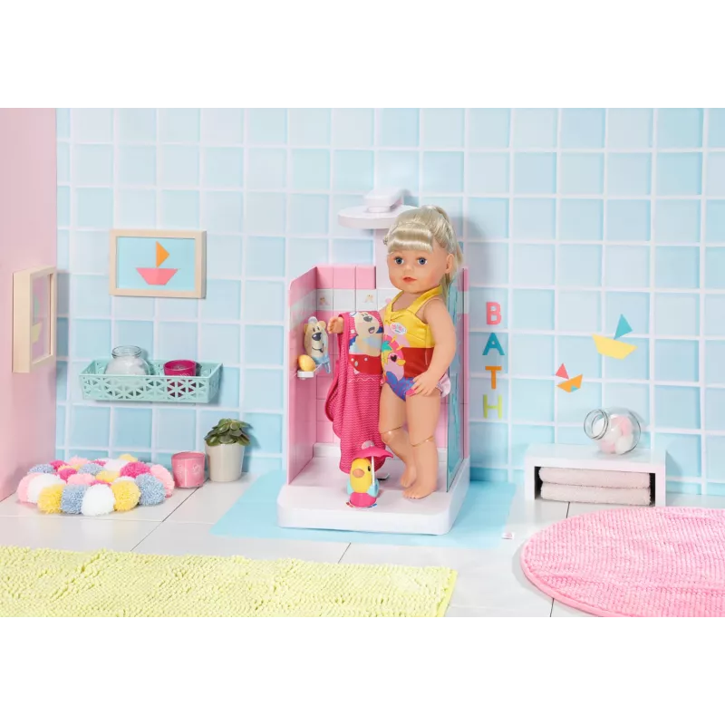 Lėlės vonios kambarys BABY born Bath Walk in Shower, rekomenduojamas amžius nuo 3 metų