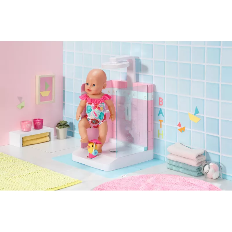 Lėlės vonios kambarys BABY born Bath Walk in Shower, rekomenduojamas amžius nuo 3 metų