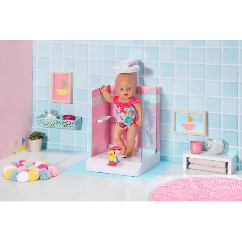 Lėlės vonios kambarys BABY born Bath Walk in Shower, rekomenduojamas amžius nuo 3 metų