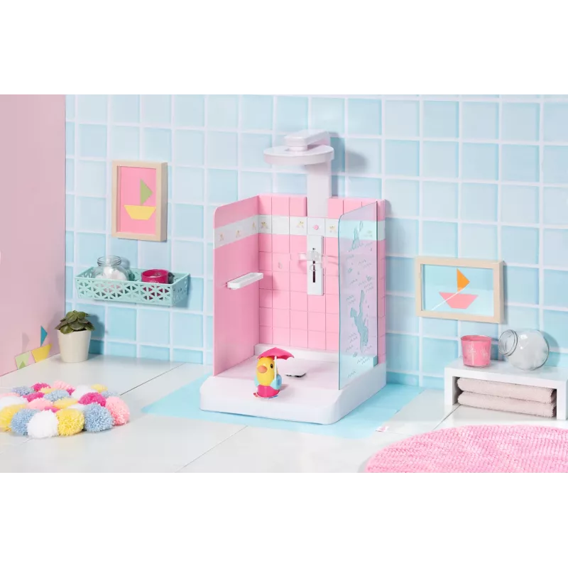 Lėlės vonios kambarys BABY born Bath Walk in Shower, rekomenduojamas amžius nuo 3 metų