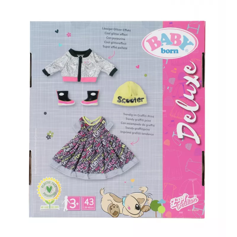 Lėlių drabužių rinkinys BABY born City Deluxe Style nuo 3 metų 180 g