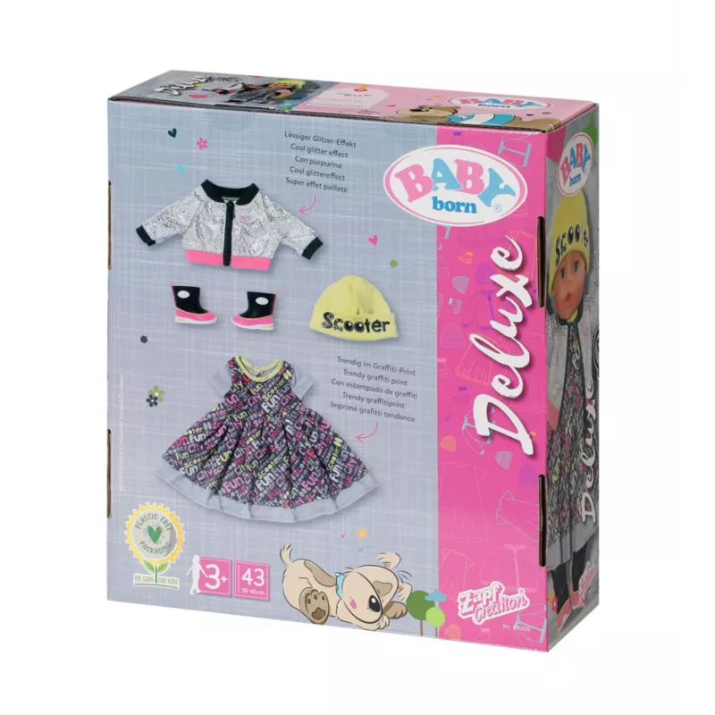 Lėlių drabužių rinkinys BABY born City Deluxe Style nuo 3 metų 180 g