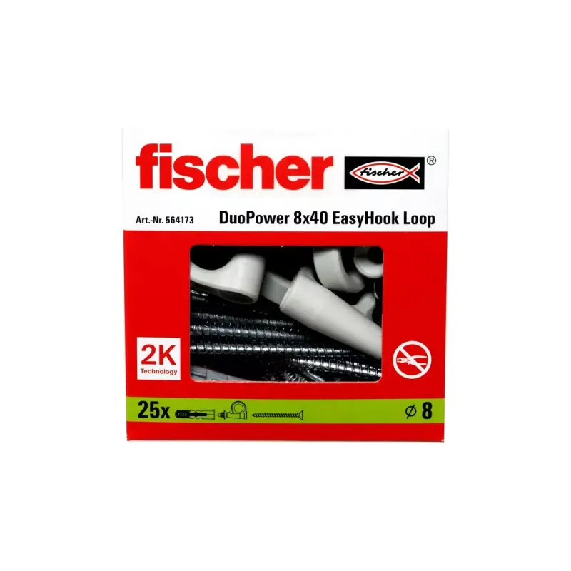 Kablio adapterių rinkinys Fischer 564173 25 vnt. 8 mm plastikas
