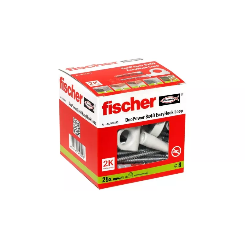 Kablio adapterių rinkinys Fischer 564173 25 vnt. 8 mm plastikas