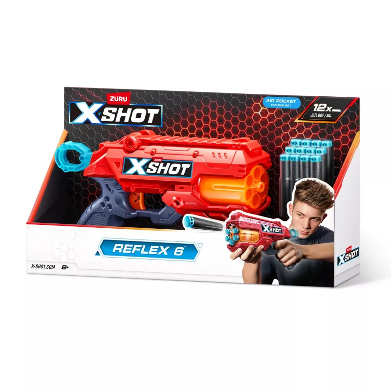 Žaislinis šaudyklė ZURU XSHOT Excel Reflex 6 Blaster 12 strėlių įvairiaspalvis