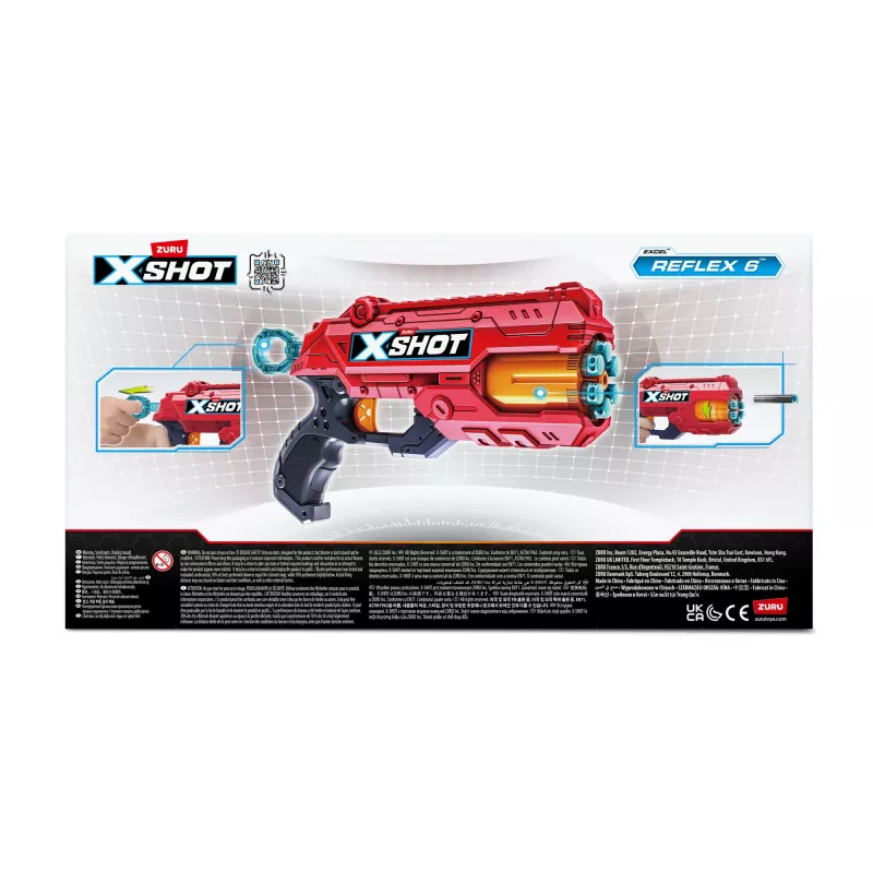 Žaislinis šaudyklė ZURU XSHOT Excel Reflex 6 Blaster 12 strėlių įvairiaspalvis