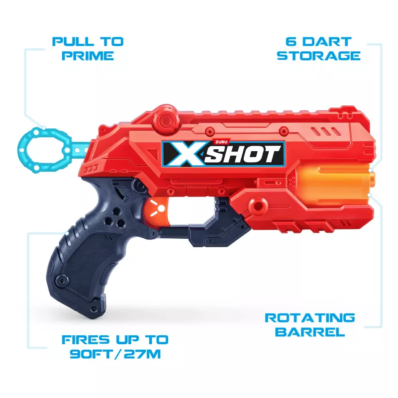 Žaislinis šaudyklė ZURU XSHOT Excel Reflex 6 Blaster 12 strėlių įvairiaspalvis