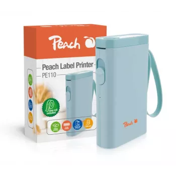 Peach PE110 etikečių spausdintuvas, tiesioginis terminis, 203 x 203 DPI, 60 mm/sek, belaidis Bluetooth