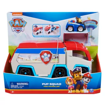 Žaislinis automobilių rinkinys Spin Master PAW Patrol Pup Squad Patroller komandinis automobilis su kolekcionuojamu Chase automobiliu, nuo 3 metų, plastikas, įvairiaspalvis
